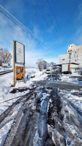 板蔵ファクトリーも雪化粧